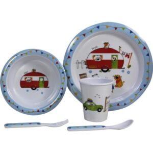 Charlie And Friends 5pc Children's Melamine Set