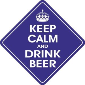 Keep Calm Drink Beer Diamond Shaped Window Hanger