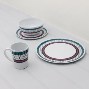 Leisurewize Melamine Honeycomb 16pc Set 100% Melamine Dinner Set LWACC380