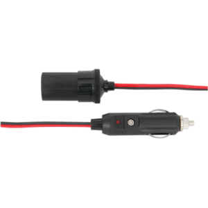 W4 Cigar Plug and Socket Extension Lead - Black 2m 00060