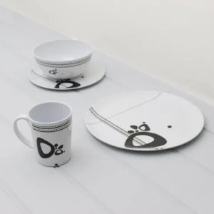 Leisurewize 16 Piece Abstract Melamine Dinner Set Caravan Motorhome LWACC235