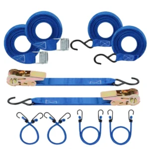 Streetwize 8 piece Tie Down Kit with Bungee Cords (Luggage Elastics) SWTD9