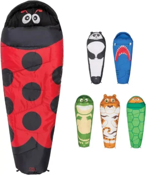 Highlander Kids Creature Mummy Sleeping Bag Ladybird + Backpack Sack