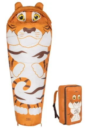 Highlander Kids Creature Mummy Sleeping Bag Tiger Plus Backpack Sack