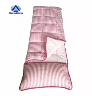 Sunncamp Pink Stripe Junior Sleeping Bag With Pillow SB1120