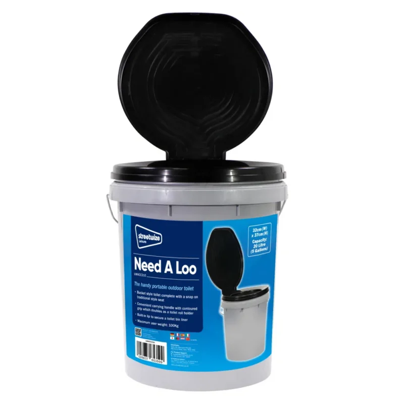 Leisurewize Need A Loo Camping Toilet Bucket With Seat With Lid LWACC310 - Image 3