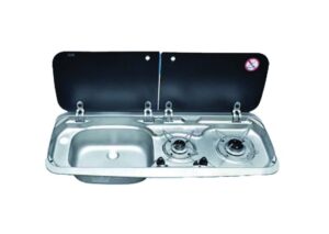 Dometic SMEV - MO9222L Sink and Hob Combo Unit Left Hand Unit 2 Lids