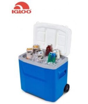Igloo Laguna 28qt Wheeled Roller Ice Chest Cooler Blue 26lt Cool Box IG34460