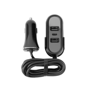 Streetwize 12V 4-Port Front & Back Seat USB/Type C Extension Cable SWUSB20