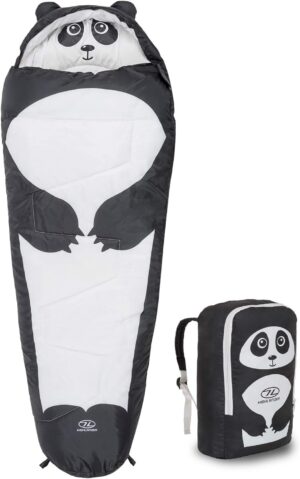 Highlander Kids Creature Mummy Sleeping Bag Panda Plus Backpack Sack