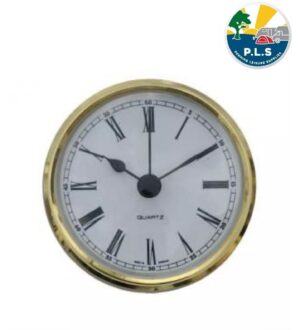 Caravan Motorhome Quartz Clock 85mm Surface Brass c/w Battery ME502