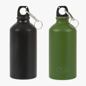 Highlander 500ml Aluminium Drinks Bottle Olive Green or Black