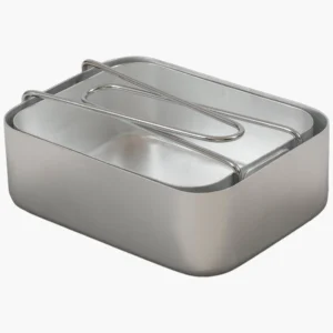 Highlander 2pc Mess Tins Army Military Style Camping Aluminium Cooking Saucepan