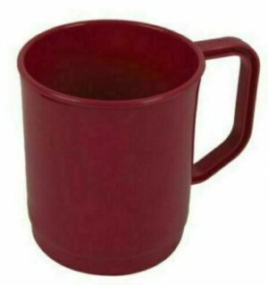 6 X Camping Mug 355cc 275ml Raspberry Poly Plastic Unbreakable CP065 Highlander