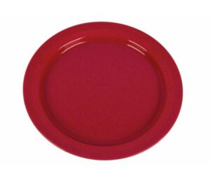 Poly Plastic Camping Dinner Plate 24cm Raspberry Red CP066 Highlander