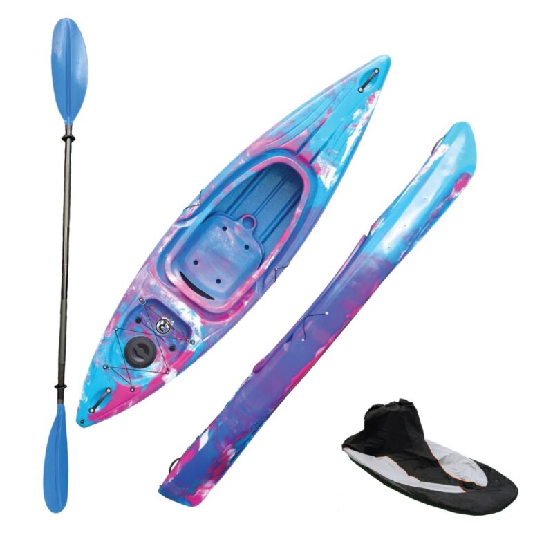 Riber Deluxe One Man Sit In Kayak R-1018-Blue/Pink/White