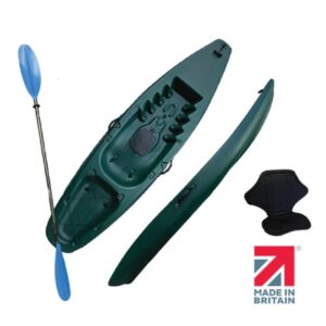 Riber Photon Sit On Top Kayak With Paddle & Backrest R-1036 Dark Green