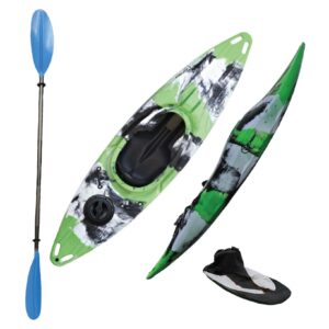 Riber Sit In White Water Tourer Kayak R-1016-Green/White/Black