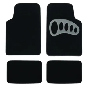 Streetwize Universal 4 Piece Carpet Floor Mat Set With Grey Heel Pad SWCM105