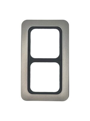 C-Line CT Range 2 Gang Surround and Faceplate CBE Gun Metal Grey PO276