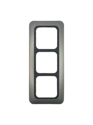 C-Line CT Surround Faceplate 3 Gang Gun Metal Grey CBE PO277