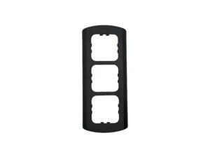 C-Line Curved Flush Fitting 3 Way Faceplate BCA. Dark Grey PO283