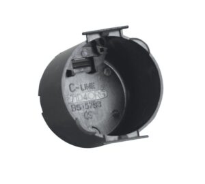 C-Line Black Circular Back Box for CBE and C-Line Sockets and Switches PO296