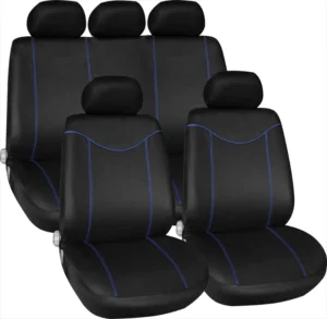 Streetwize Alabama Seat Cover Set Black/Blue 11pce Universal SWSC44