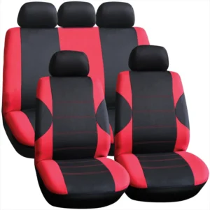 Streetwize Arkansas Seat Cover Set Black/Red Universal Fit SWSC55