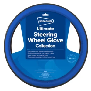 Streetwize Ultimate Steering Wheel Glove - Black/Blue Sports Grip SWWG5