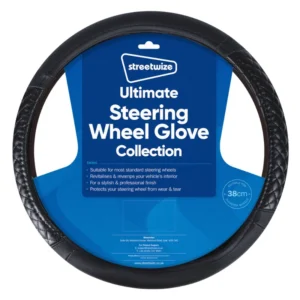 Streetwize Ultimate Steering Wheel Glove - Diamond Quilted Black SWWG19