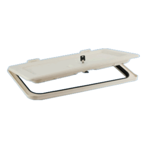 NBBS Battery Box Door Complete With Infill Piece With Lock and Keys White - PO560