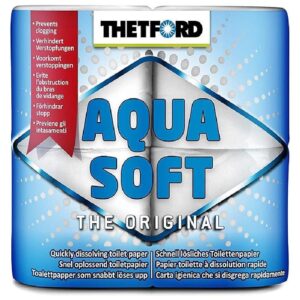 Thetford Aqua Soft Toilet Tissue Paper 4 Roll Pack Caravan Camping Toilet Roll