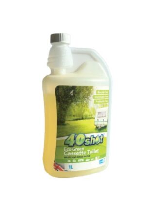 40 Shot Eco Green Cassette Toilet Fluid 1 Litre Caravan Motorhome Boat AQ4003