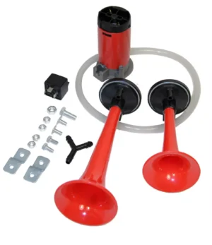 Streetwize Monza Twin Air Horn with Red Trumpets SWAH1