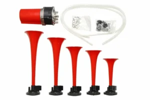 Streetwize 12v Red Musical LA CUCARACHA Air Horns BH2