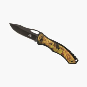 Highlander Eagle Woodland Camo Locking Knife 8cm