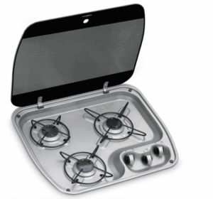 Dometic HBG3445 - 3 Burner Gas Hob with Glass Lid - SV9007