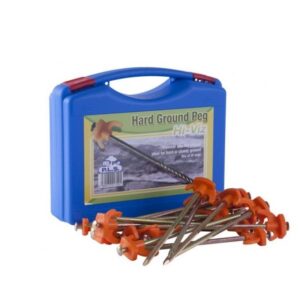 PLS Hard Ground Awning Tent Pegs Box x 20 With Hi-Viz Plastic Hooks 6009935