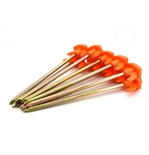 PLS Awning Hi Viz Rock Pegs Heavy Duty Hard Ground Pegs Orange Top Tent X 10