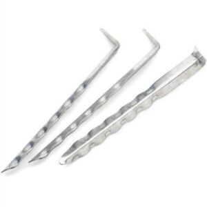 PLS Strong Steel Angle V shaped Ripple Tent Pegs 22.cm x 10 - 6001300 X 10