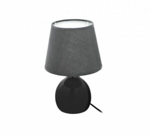 PLS Ceramic Table Lamp BLACK Mains 240v Caravan Motorhome TL105