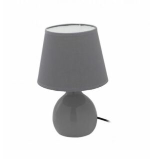 PLS Ceramic Table Lamp GREY Mains 240v Caravan Motorhome TL104