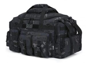 Kombat Saxon Holdall 65L Military Bag Army Style Molle Compatible BTP Black Camo