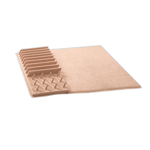 PLS Drying Rack Microfibre Mat Compact Foldable Drying Rack Beige HW4003