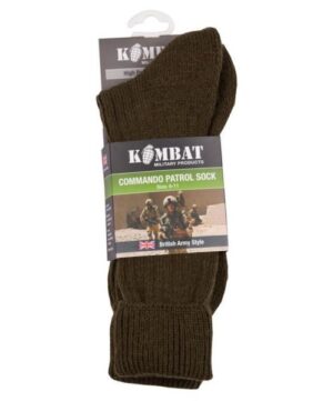 Kombat UK Tactical Army Military COMMANDO PATROL Socks size 6-11 Olive Green
