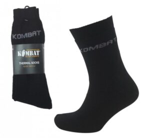 Kombat UK Thermal Tactical Sock Size UK 6 -11 Black 3 Pairs Tubular Socks