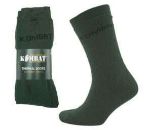 Kombat UK Thermal Tactical Sock Size UK 6 -11 Olive Green 3 Pairs Tubular Socks