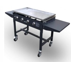 Tasty Trotter Hot Plate Griddle BBQ With Side Tables & Stainless Steel Top TT04