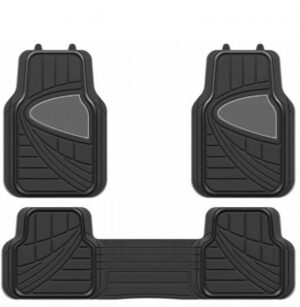 Streetwize Deluxe Celebrity Rubber Car Mat Set with Full Cross Rear